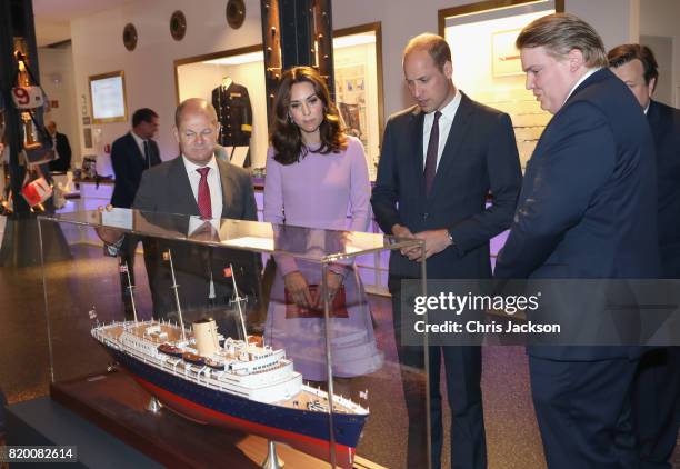 Prince William, Duke of Cambridge and Catherine, Duchess of Cambridge visit the Maritime Museum to celebrate the joint UK-German year of science,...