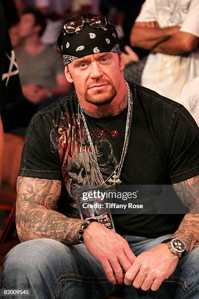 Professional wrestler The Undertaker attends the Affliction Banned at the Honda Center July 19, 2008 in Anaheim, California.