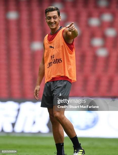 Mesut Ozil of Arsenal during a training session at the Birds Nest stadium on July 21, 2017 in Beijing, China.