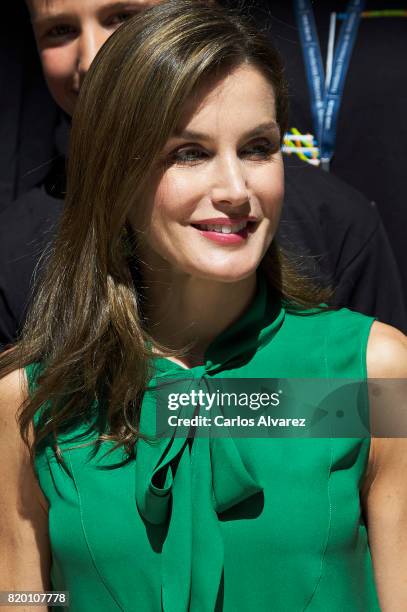 Queen Letizia of Spain attends the opening of the International Music School Summer Courses by Princess of Asturias Foundation at the Prince Felipe...