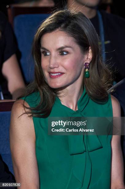 Queen Letizia of Spain attends the opening of the International Music School Summer Courses by Princess of Asturias Foundation at the Prince Felipe...