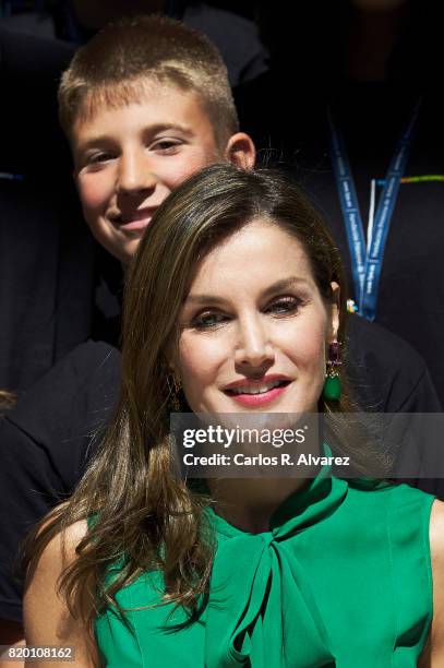 Queen Letizia of Spain attends the opening of the International Music School Summer Courses by Princess of Asturias Foundation at the Prince Felipe...