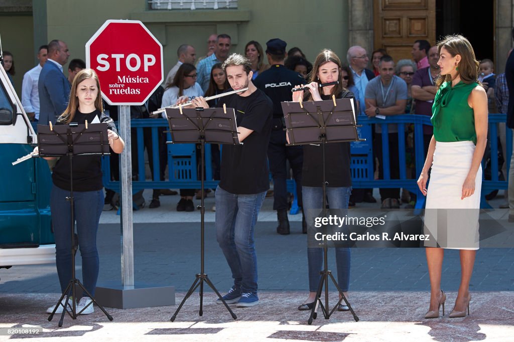 Queen Letizia Of Spain Inaugurates Summer Courses In Oviedo