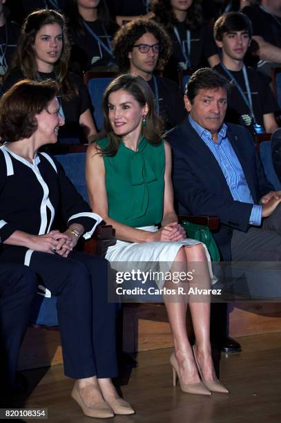 Queen Letizia of Spain attends the opening of the International Music School Summer Courses by Princess of Asturias Foundation at the Prince Felipe...