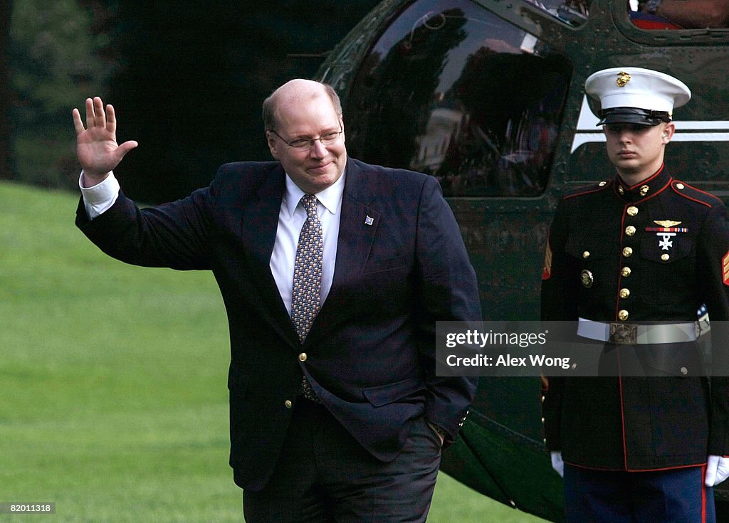 President Bush Returns From Crawford Ranch