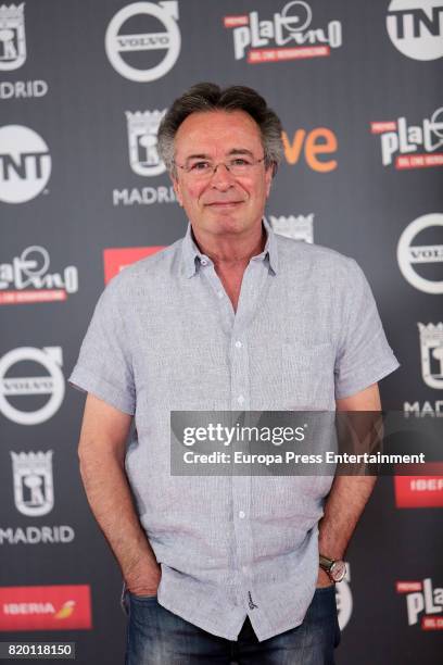 Oscar Martinez attends Platino Awards 2017 press conference on July 21, 2017 in Madrid, Spain.