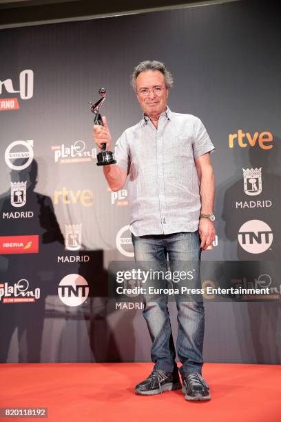 Oscar Martinez attends Platino Awards 2017 press conference on July 21, 2017 in Madrid, Spain.