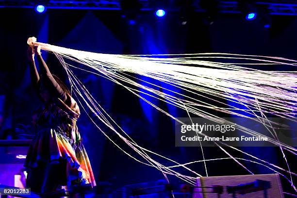 Bjork performs at the Melt! Festival 2008 on July 20, 2008 in Grafenhainichen, Germany.