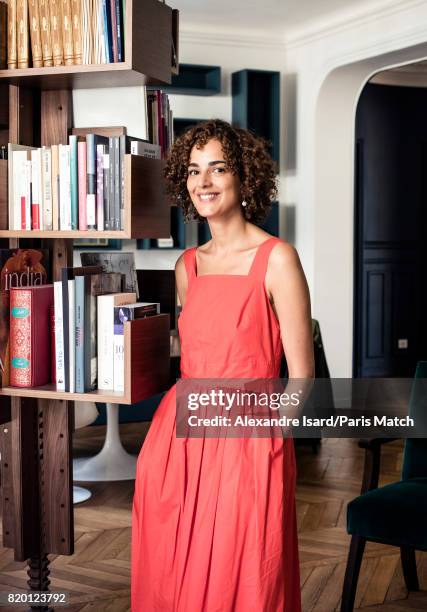 Writer and journalist Leila Slimani is photographed for Paris Match on June 20, 2017 in Paris, France.