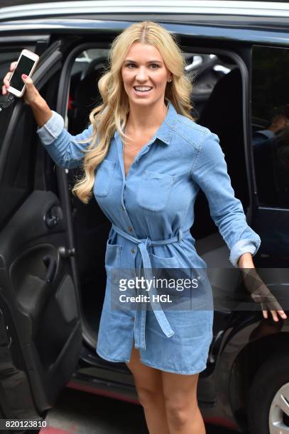 Christine McGuinness seen at the ITV Studios on July 21, 2017 in London, England.