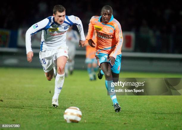 Gabriel TAMAS / Kanga AKALE - - Auxerre / Marseille - 1/4 de finale de la Coupe de la ligue,