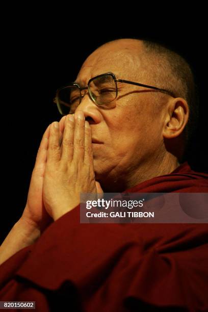 The Dalai Lama, Tibet's exiled spiritual leader, gestures during a meeting with social activists in Jerusalem, 16 February 2006. The Dalai Lama,...