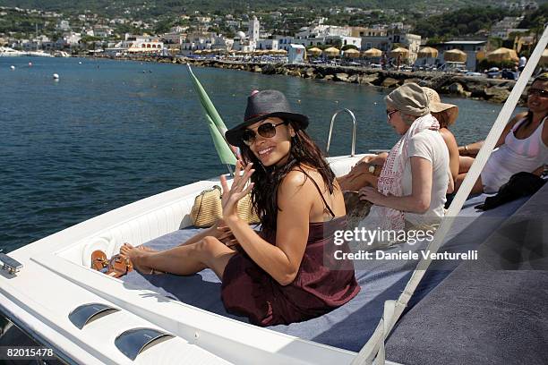 Rosario Dowson and Trudy Styler attend day fourth of the Ischia Global Film And Music Festival on July 19, 2008 in Ischia, Italy.