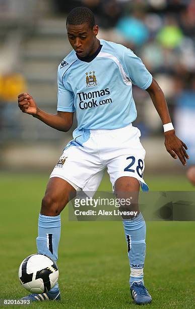 Gelson Fernandes of Manchester City during the UEFA Cup 1st Round 1st Leg Qualifying match between EB/Streymur and Manchester City at the Torsvollur...