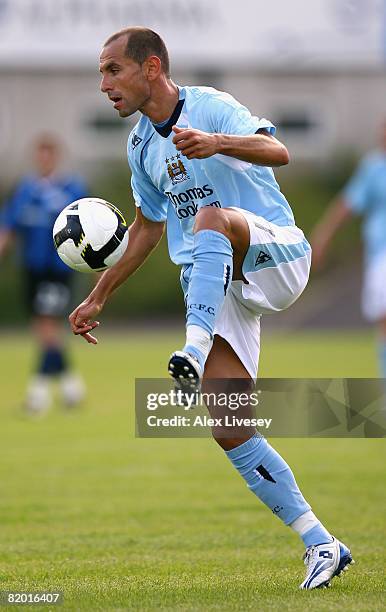 Martin Petrov of Manchester City during the UEFA Cup 1st Round 1st Leg Qualifying match between EB/Streymur and Manchester City at the Torsvollur...