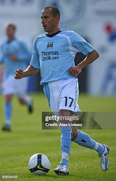 Martin Petrov of Manchester City during the UEFA Cup 1st Round 1st Leg Qualifying match between EB/Streymur and Manchester City at the Torsvollur...