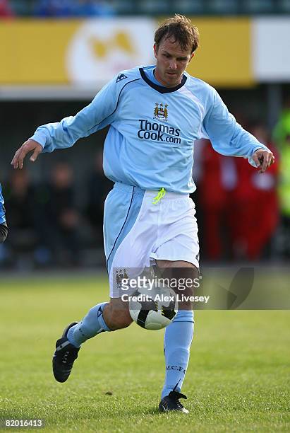 Dietmar Hamann of Manchester City during the UEFA Cup 1st Round 1st Leg Qualifying match between EB/Streymur and Manchester City at the Torsvollur...
