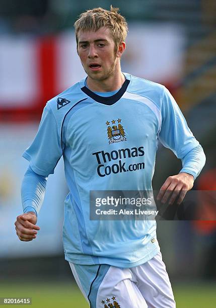 Michael Johnson of Manchester City during the UEFA Cup 1st Round 1st Leg Qualifying match between EB/Streymur and Manchester City at the Torsvollur...