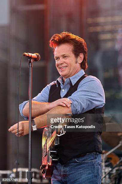 John Mellencamp performs on CBS' "The Early Show" at Daley Plaza, July 21,2008 in Chicago, Illinois. The free mini-concert was broadcast live on the...