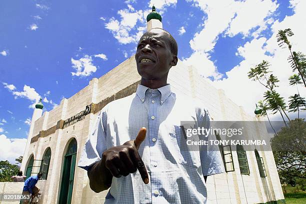 This picture taken on October 15, 2004 shows Hussein Obama, a step-brother of America's Democratic Presidential candidate Barack Obama, standing...