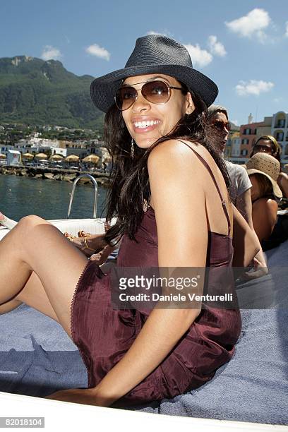 Rosario Dowson attends day fourth of the Ischia Global Film And Music Festival on July 19, 2008 in Ischia, Italy.
