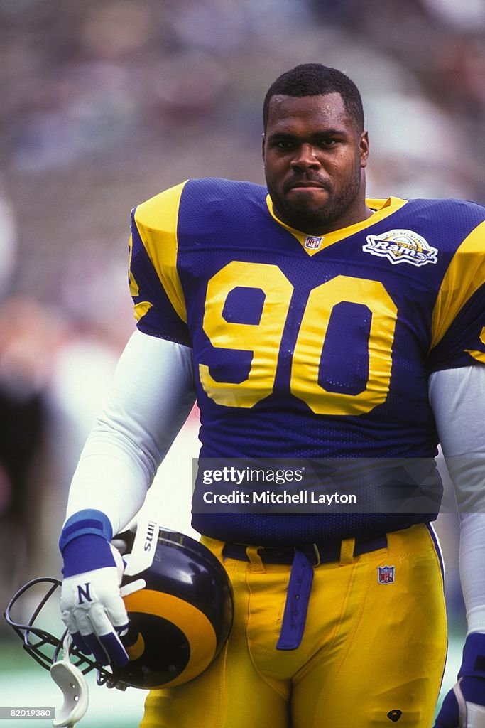 George Gilbert Nfl Sean Gilbert of the St. Louis Rams before a NFL football game against ...