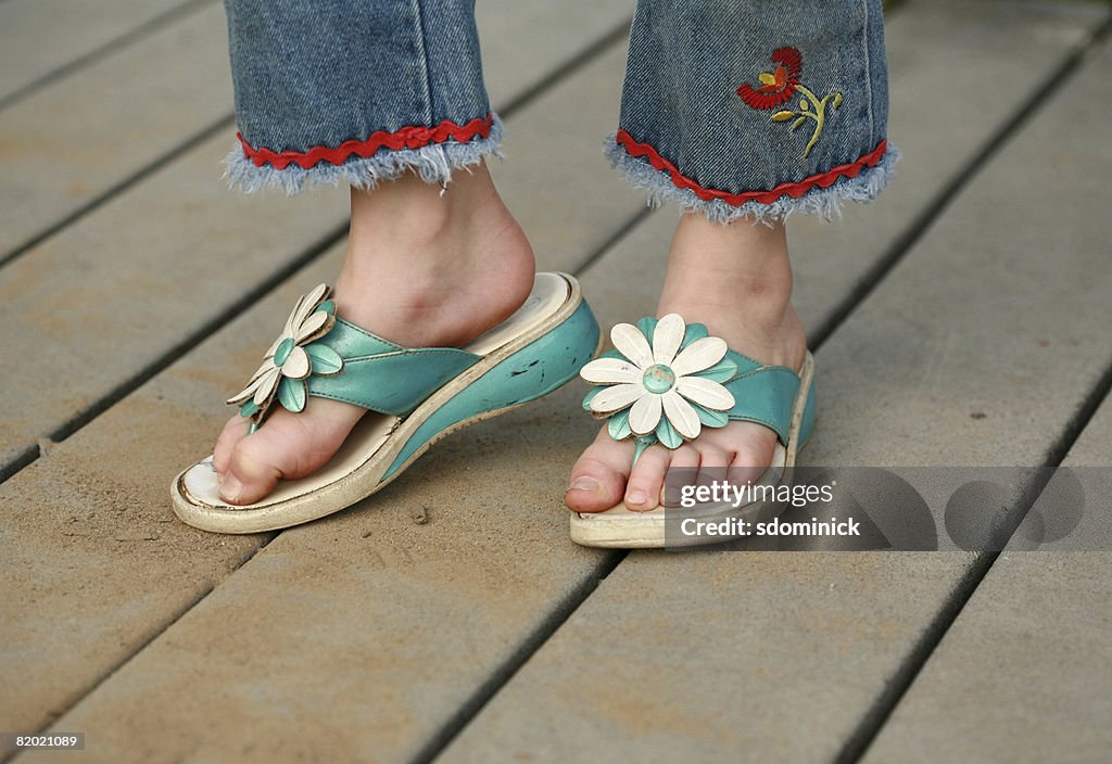 From Measurement Ray Dirty Little Feet In Sandals That Have Been Worn All Summer Long High-Res  Stock Photo - Getty Images