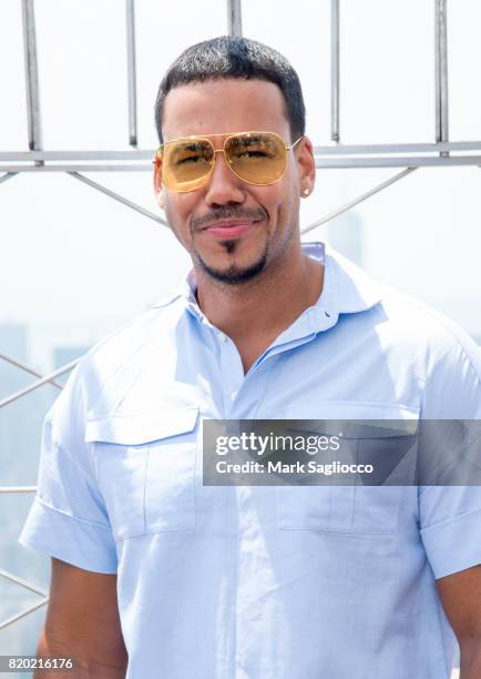 Romeo Santos Lights The Empire State Building In Honor Of The Notes For Notes Partnership at The Empire State Building on July 20, 2017 in New York...