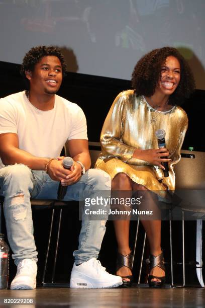 Isaiah John and Angela Lewis attend the "Snowfall" New York Screening at The Schomburg Center for Research in Black Culture on July 20, 2017 in New...