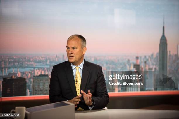 Michael Moe, chief executive officer of GSV Capital Corp., speaks during a Bloomberg Television interview in New York, U.S., on Friday, July 21,...