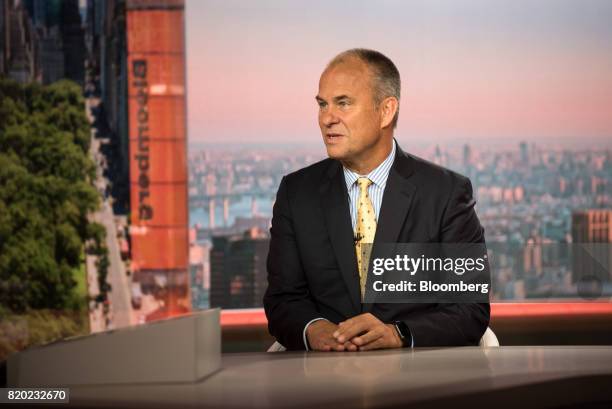 Michael Moe, chief executive officer of GSV Capital Corp., speaks during a Bloomberg Television interview in New York, U.S., on Friday, July 21,...