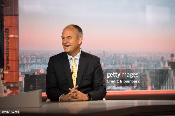 Michael Moe, chief executive officer of GSV Capital Corp., speaks during a Bloomberg Television interview in New York, U.S., on Friday, July 21,...