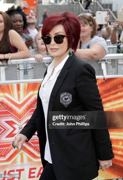 Sharon Osbourne arriving at The X Factor Bootcamp auditions at Wembley Arena on July 21, 2017 in London, England.