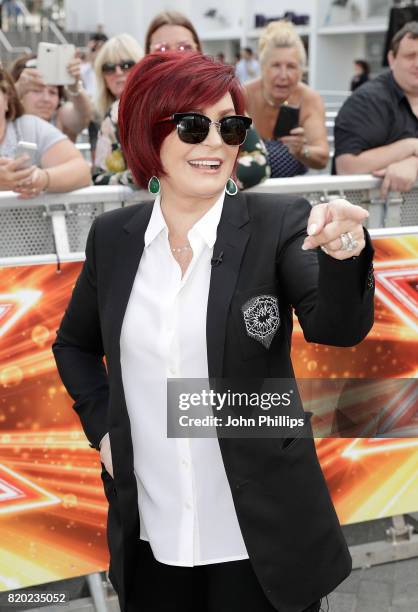 Sharon Osbourne arriving at The X Factor Bootcamp auditions at Wembley Arena on July 21, 2017 in London, England.