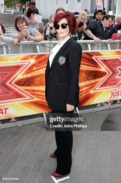 Sharon Osbourne arriving at The X Factor Bootcamp auditions at Wembley Arena on July 21, 2017 in London, England.