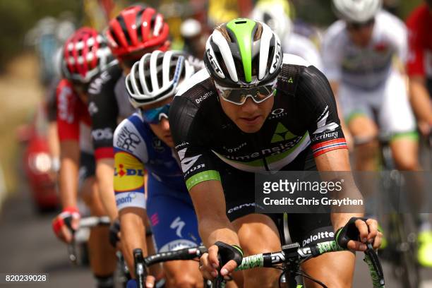 Edvald Boasson Hagen of Norway riding for Team Dimension Data rides in the breakaway during stage 19 of the 2017 Le Tour de France, a 222.5km stage...