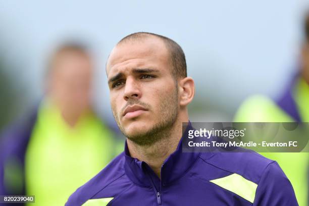 Sandro Ramirez of Everton during the pre-season friendly match between FC Twente and Everton FC on July 19, 2017 in De Lutte, Netherlands.