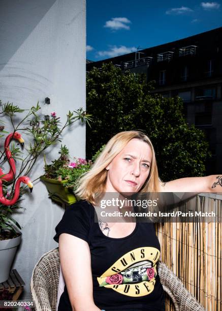 Writer and filmmaker Virginie Despentes is photographed for Paris Match on July 4, 2017 in Paris, France.