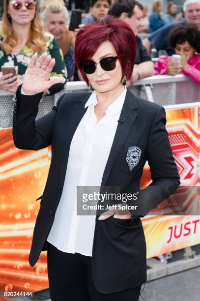 Sharon Osbourne arriving at The X Factor Bootcamp auditions at Wembley Arena on July 21, 2017 in London, England.