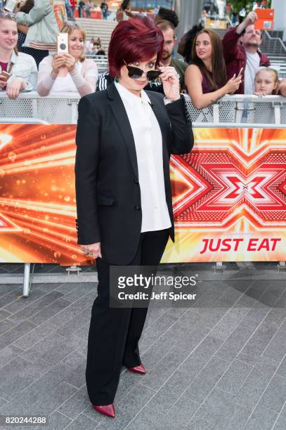 Sharon Osbourne arriving at The X Factor Bootcamp auditions at Wembley Arena on July 21, 2017 in London, England.