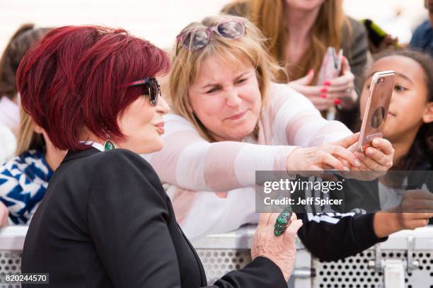 Sharon Osbourne arriving at The X Factor Bootcamp auditions at Wembley Arena on July 21, 2017 in London, England.