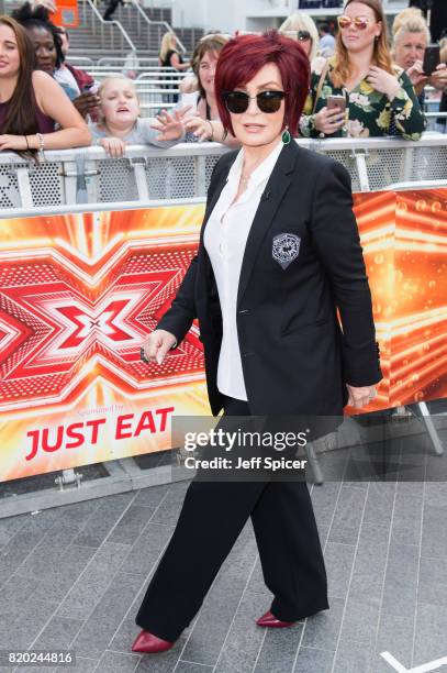 Sharon Osbourne arriving at The X Factor Bootcamp auditions at Wembley Arena on July 21, 2017 in London, England.