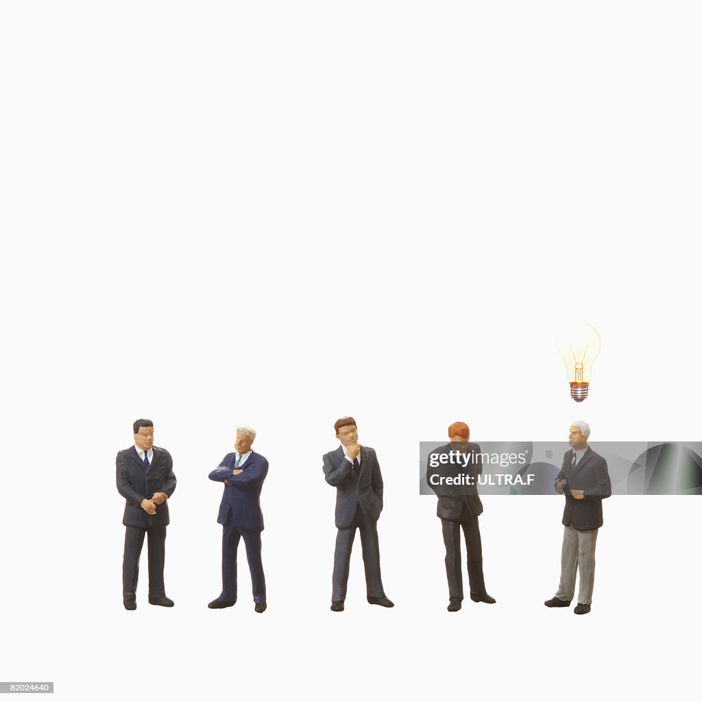 Artificial businessmen,standing