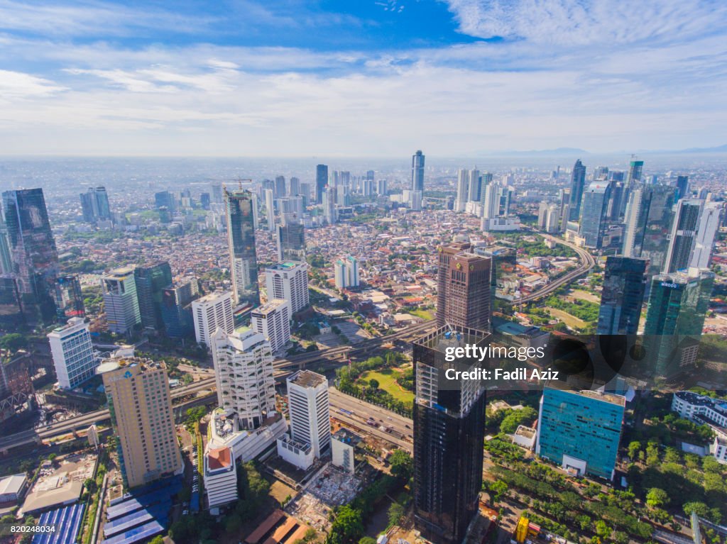 Jakarta in a Super Bright Day