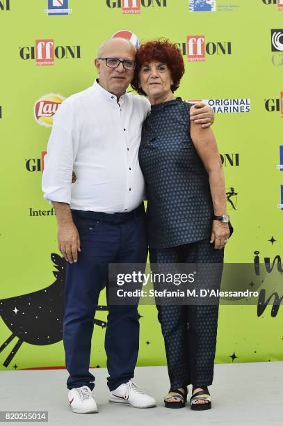 Giffoni Experience Artistic Director Claudio Gubitosi and Italian Minister of Education Valeria Fedeli attend Giffoni Film Festival 2017 Day 8...