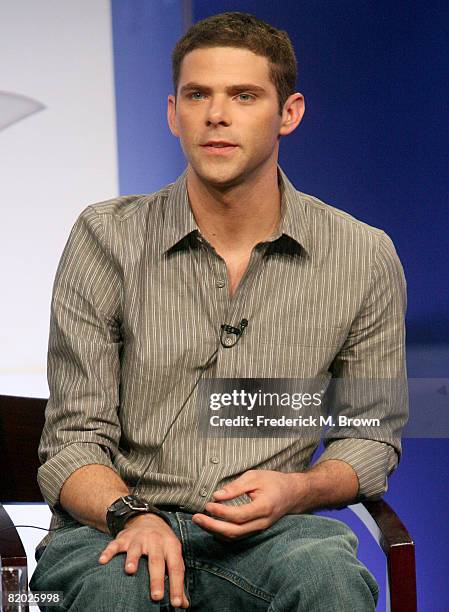 Actor Mikey Day of "Kath & Kim" speaks during the NBC Universal portion of the Television Critics Association Press Tour held at the Beverly Hilton...
