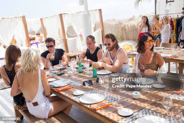 Lucy Mecklenburgh is seen at Hard Rock Hotel Ibiza at the presentation of the Global Gift Beach Party on July 21, 2017 in Ibiza, Spain.