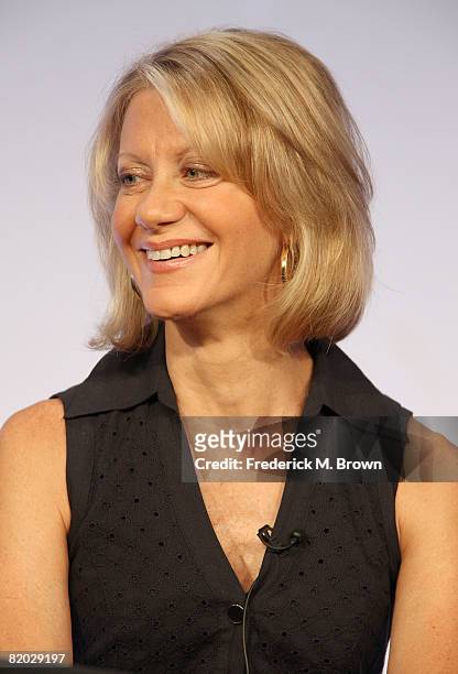 Sideline reporter Andrea Kremer of "Sunday Night Football" speaks during the NBC Universal portion of the Television Critics Association Press Tour...