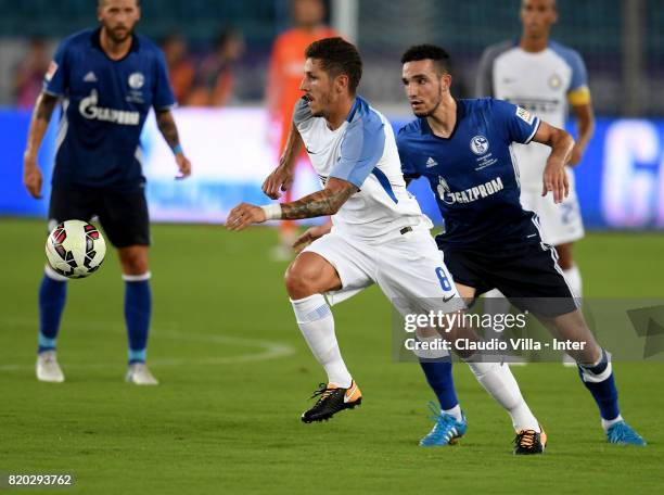 Stevan Jovetic of FC Internazionale in action during the pre-season friendly match between FC Internazionale and FC Schalke 04 at Olympic Stadium on...