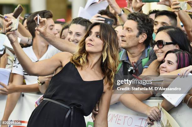 Ambra Angiolini attends Giffoni Film Festival 2017 Day 8 on July 21, 2017 in Giffoni Valle Piana, Italy.